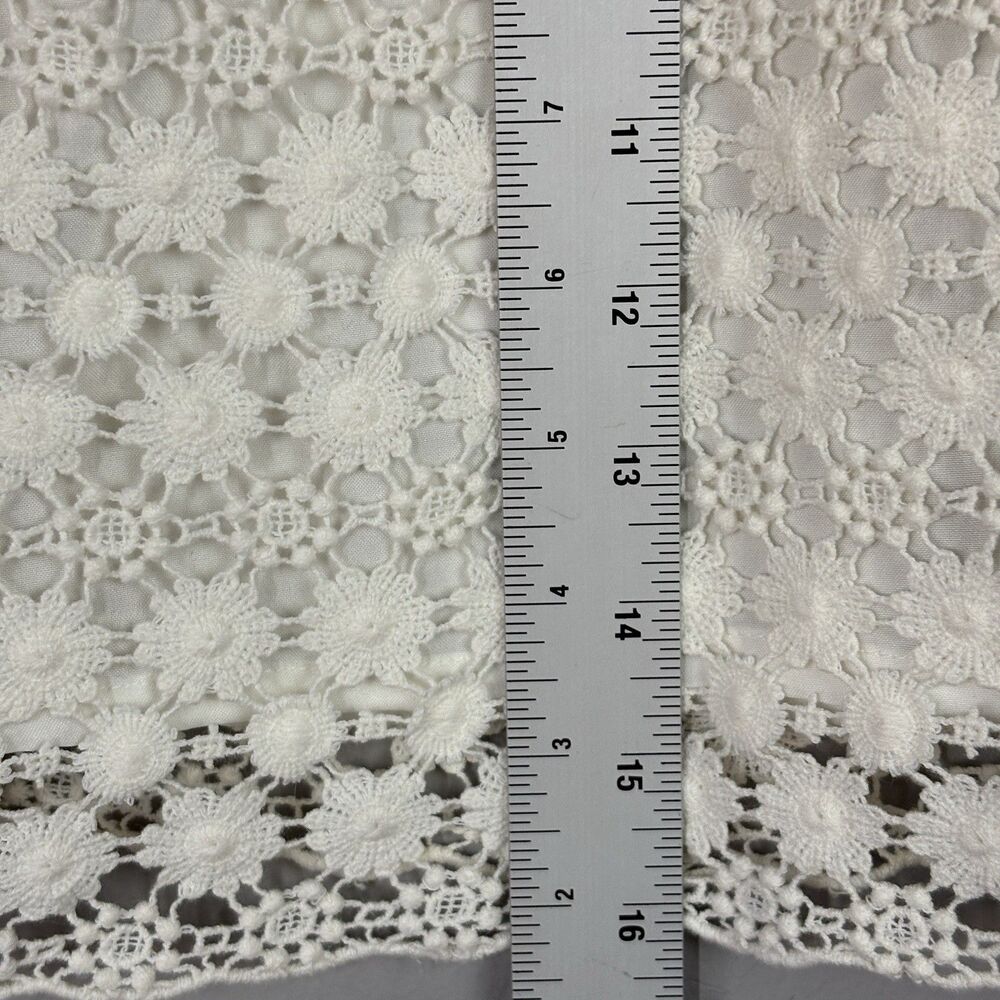 Divided by H&M Skirt Womens 6 Ivory Cotton Crochet Lace Coquette Angelcore Fairy - Picture 9 of 11